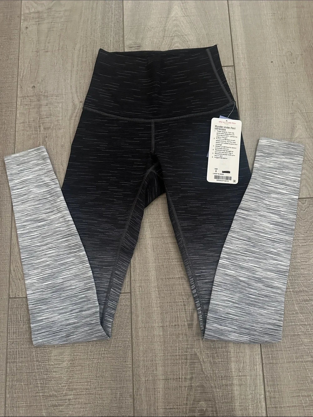 New with Tags Lululemon Size 6 Wunder Under Pant HR Ombre